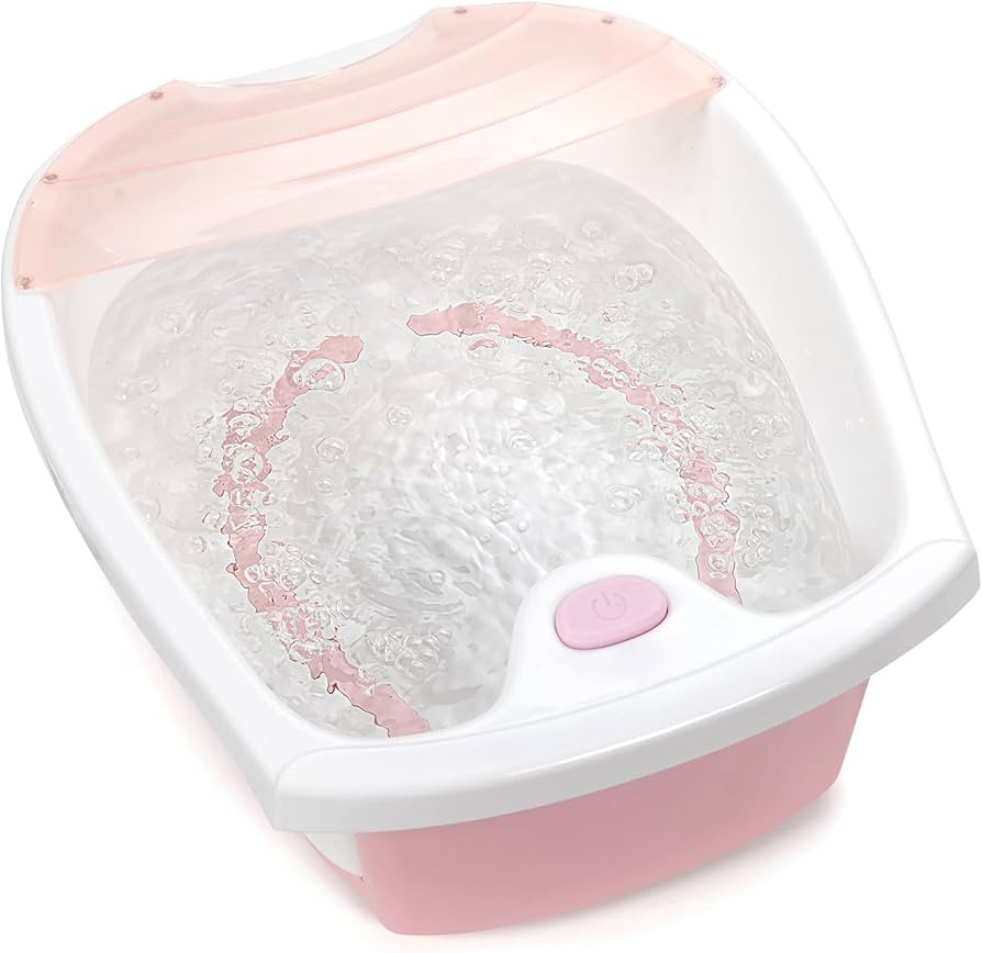 Giantex Foot Spa Bath W/Smooth Bubble Massage, Massage Nodes & Arch, Splash Guard, Toe-Touch Cont... | Amazon (US)