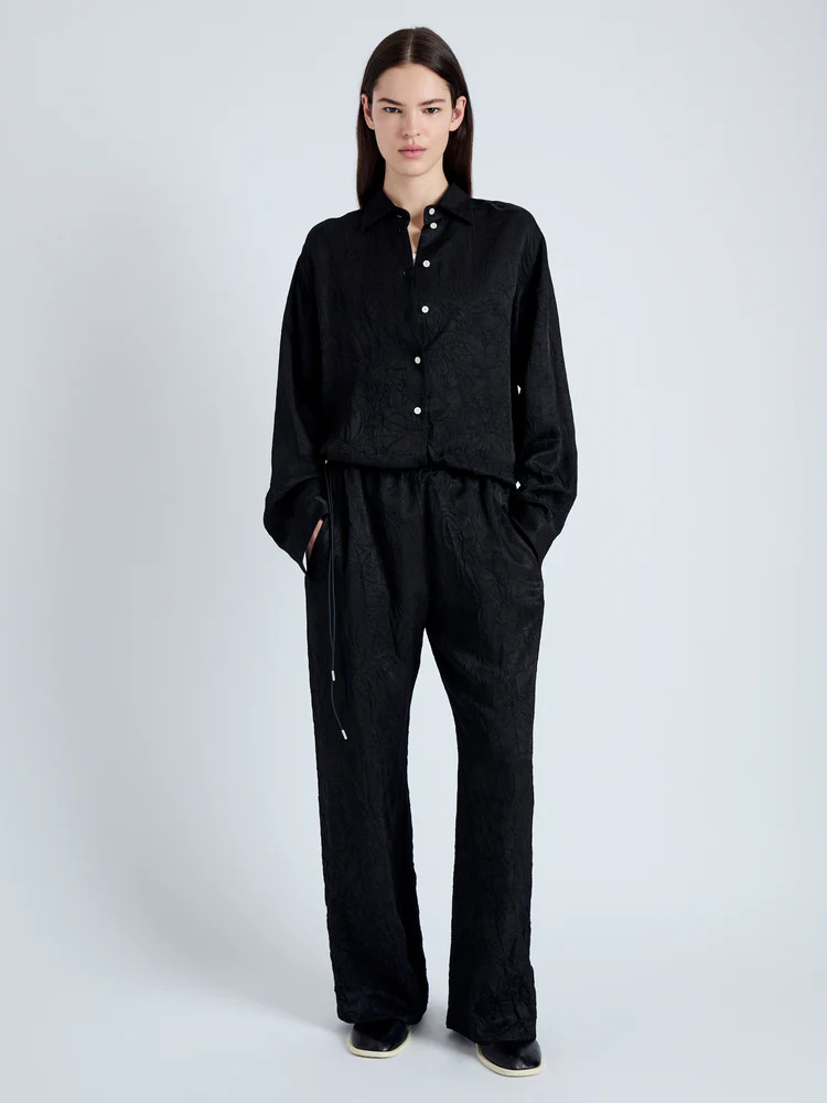 The Anders Pant in Crinkled Flou features a easy-on pant with an adjustable bungee cord at the si... | Proenza Schouler LLC