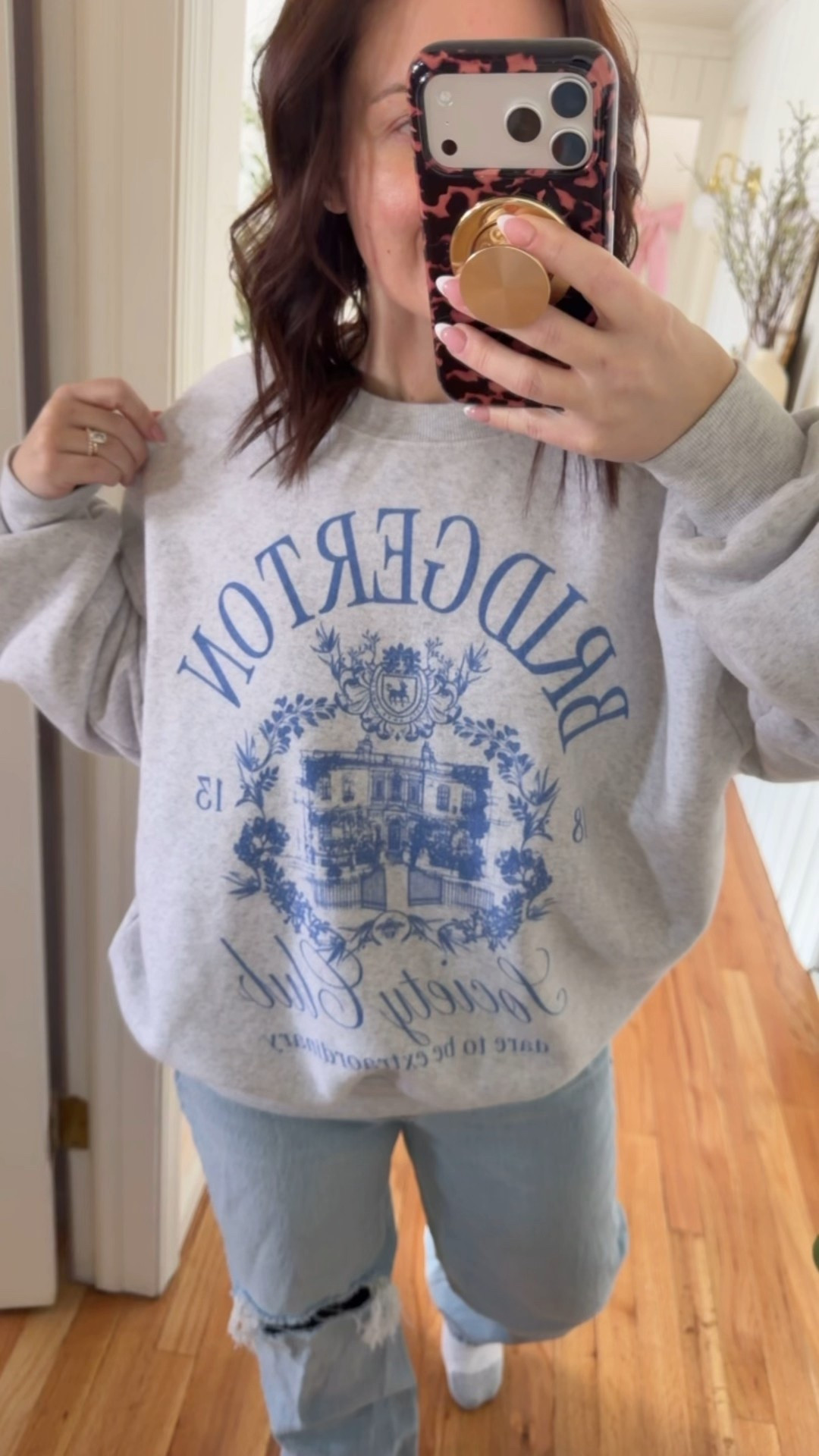 Bridgerton crewneck sweatshirt! Sized up to a mediumm

#LTKPetite