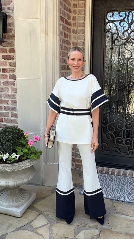 Get your nautical vibes on for spring in this gorgeous ensemble!!!

Nautical Style, Style over 50, Navy & White Set, Nautical Vibes, Blue, Pant Set

#LTKstyletip #LTKover40 #LTKSeasonal