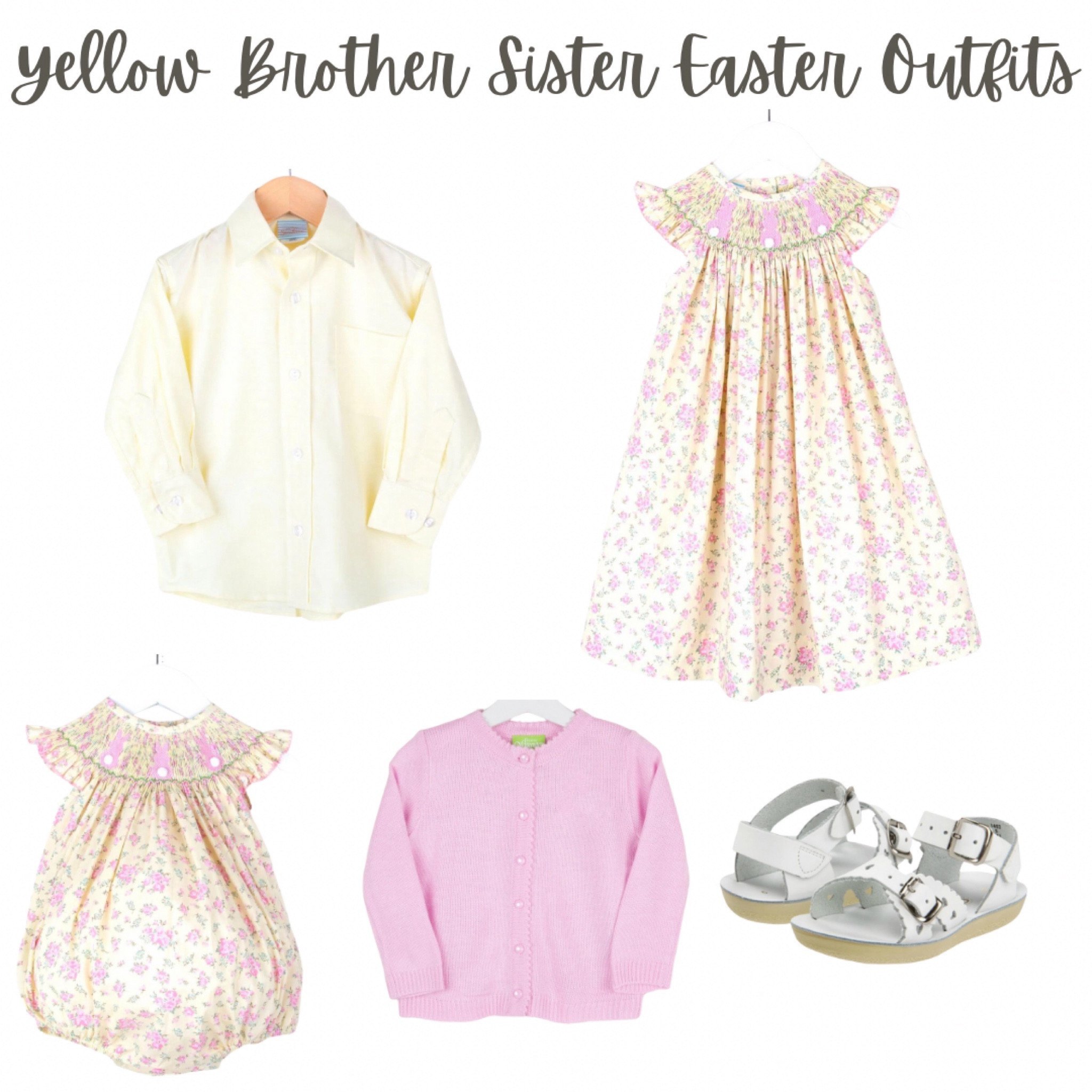 Yellow Brother Sister Easter Outfits! Classic Whimsy by Smocked Auctions 

#LTKMostLoved #LTKbaby #LTKkids