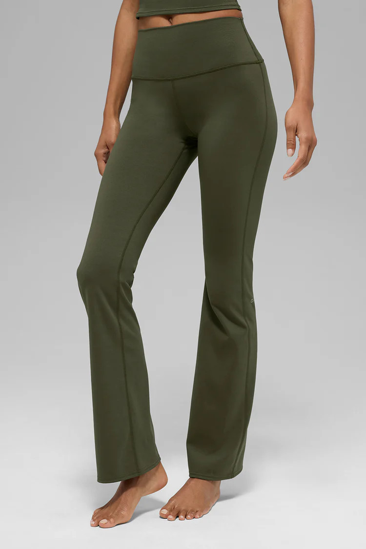 ALO Softsculpt High-Waist Bootcut Legging - Green Olive | Alo Yoga (US)