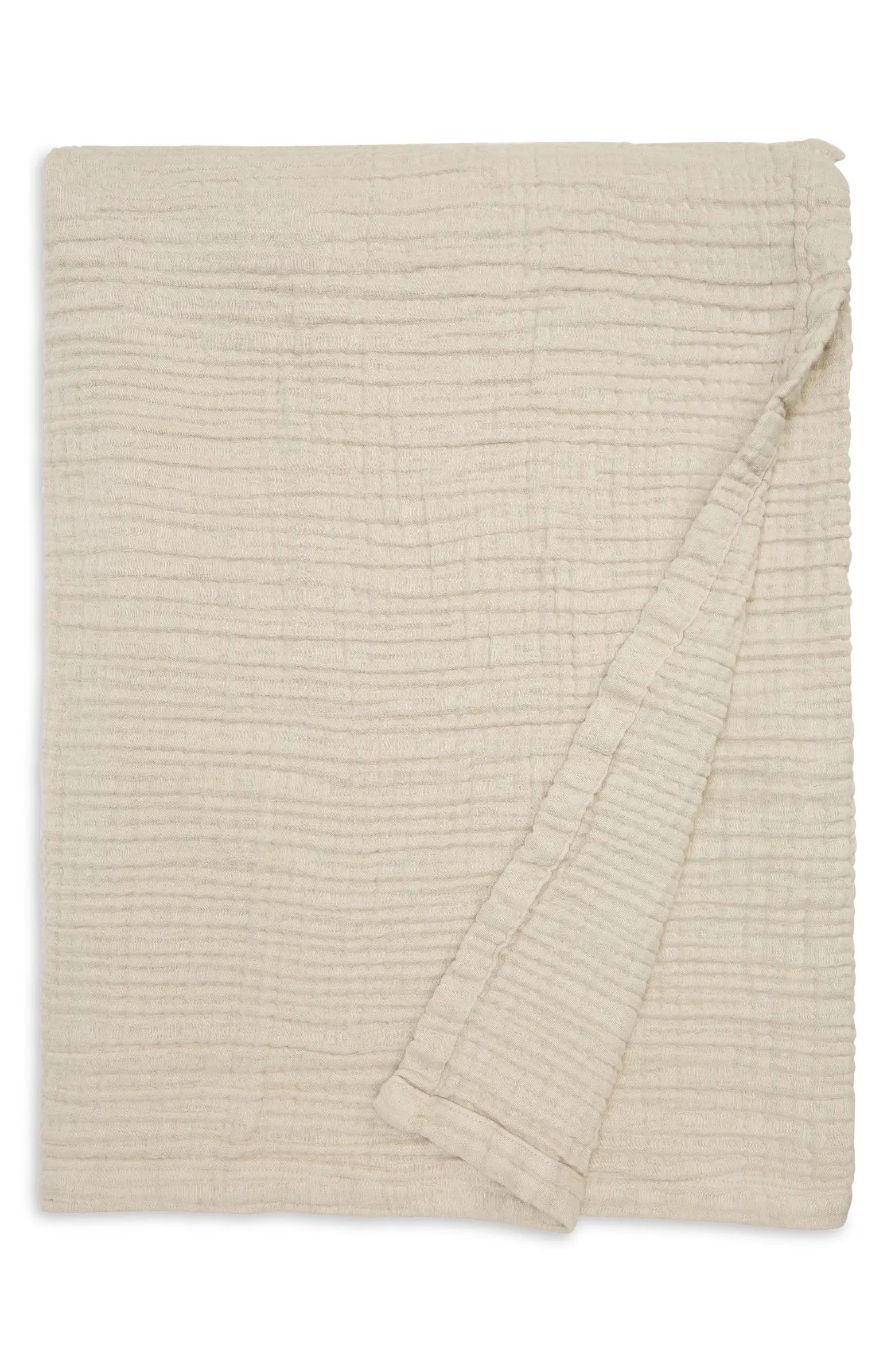 Cloud Cotton & Linen Gauze Throw Blanket | Nordstrom