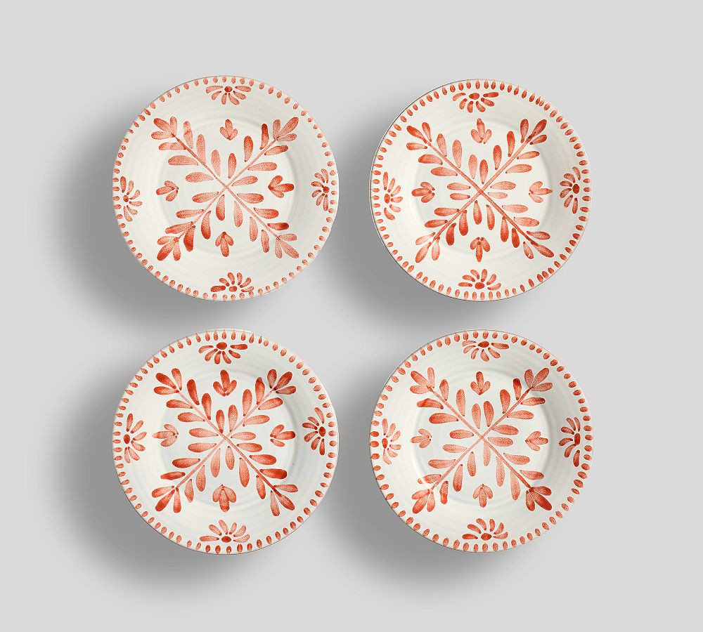 Terracotta Hand Painted Appetizer Plates - Set of 4 | Pottery Barn (US)