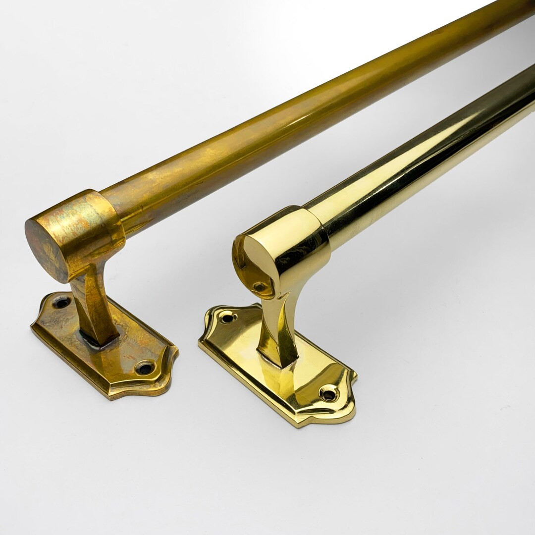 Edwardian Brass Pot Rail Antique Pan Holder Wall Mounted Brass - Etsy | Etsy (US)