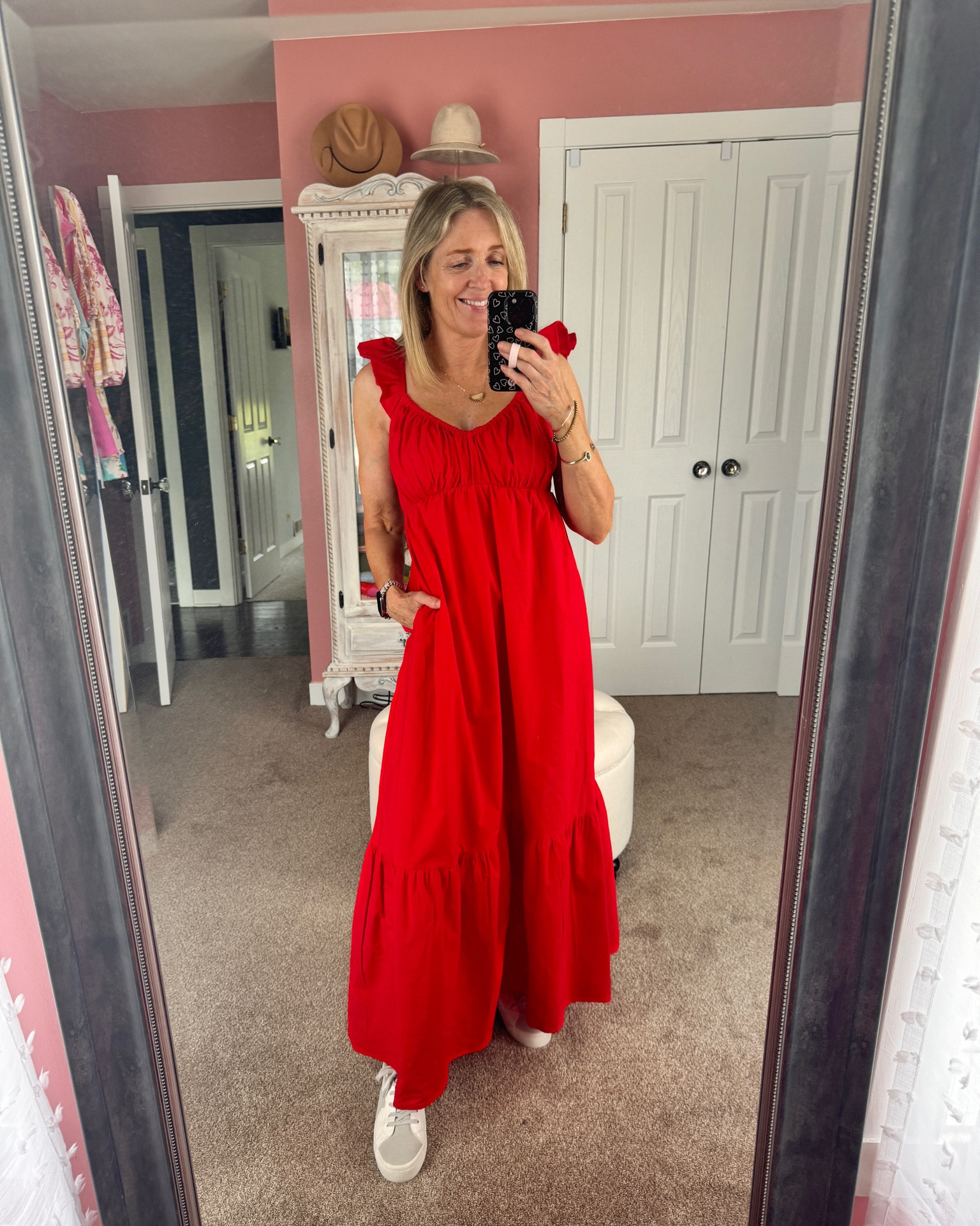 Summer dress perfect for a 4th of July outfit. 
#reddress #targetstyle #maxidress

#LTKOver40 #LTKFindsUnder50 #LTKSeasonal
