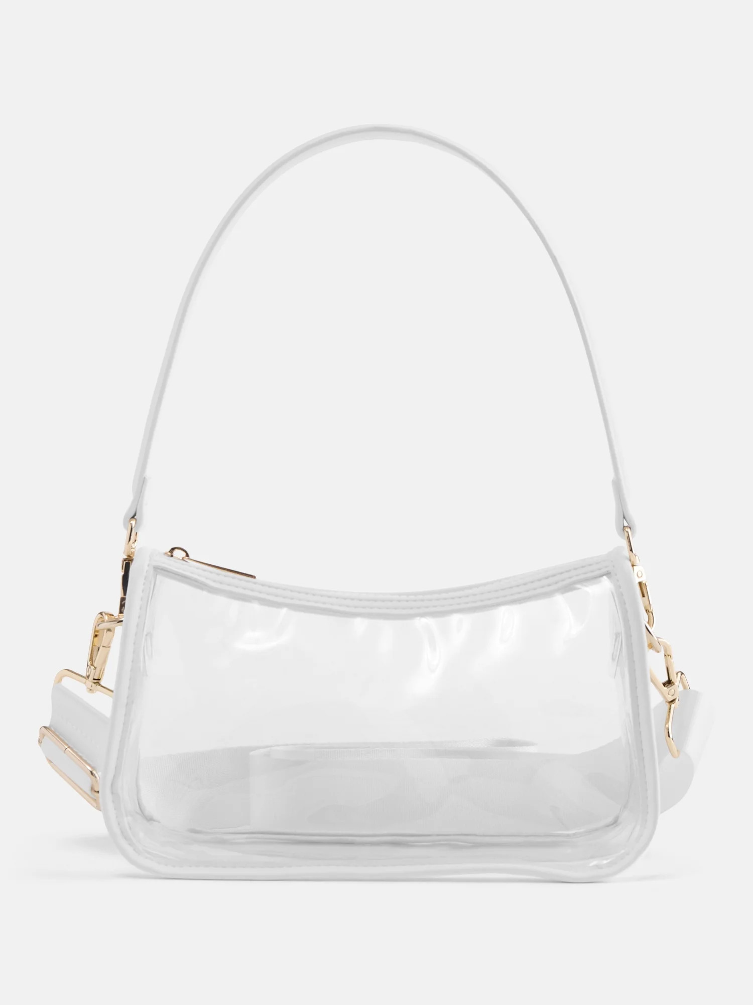No Boundaries Women's Game Day Clear Mini Shoulder Bag, White | Walmart (US)