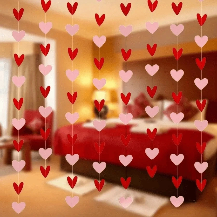 1pc 1.5m Heart-Shaped Holiday Flag, Suitable For New Year, Valentine's Day, Proposal, Wedding, Bi... | SHEIN