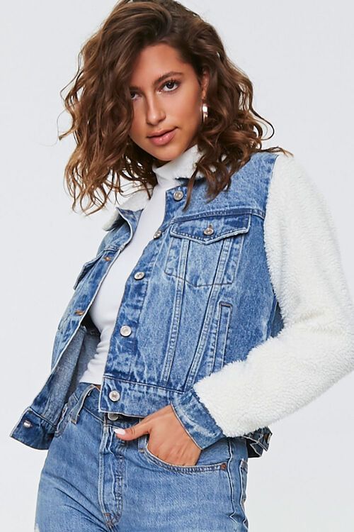 Fleece-Trim Denim Jacket | Forever 21 (US)