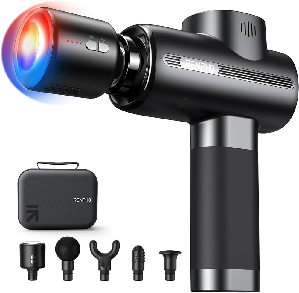 RENPHO Thermacool Massage Gun Deep Tissue with Heat and Cold Head, Massage Gun Gifts, Handheld De... | Amazon (US)