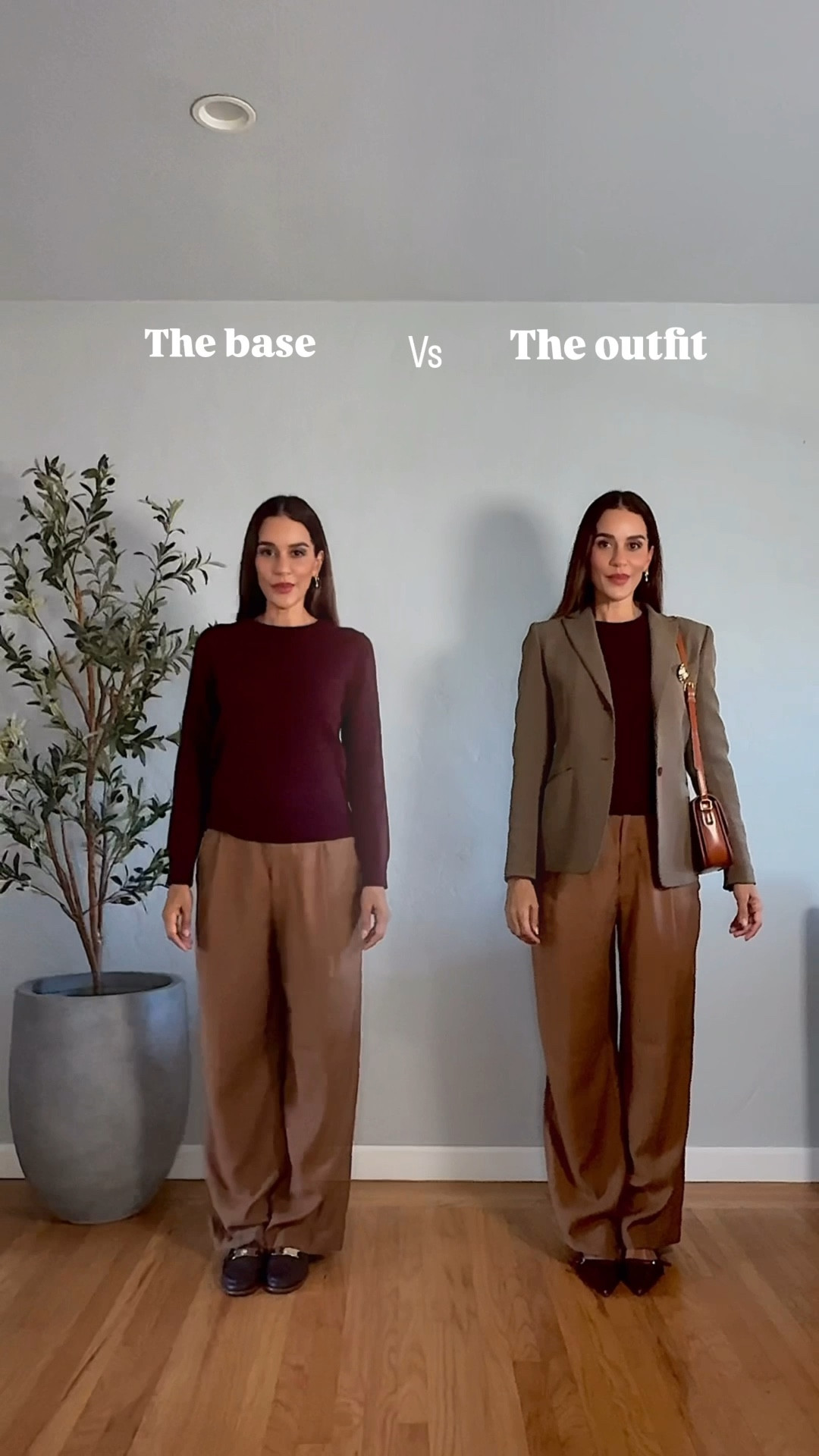 The base vs the outfit 🤎
Same knit. Same trousers.
The difference? Structure, intention, and the right finishing touches.

Linking everything here — classic pieces that instantly elevate what you already own. ✨

style over 40 | elevated basics | how to look polished | outfit formulas for women | minimal chic outfits | quiet luxury style | how to elevate a simple outfit



#LTKgrwm #LTKootd #LTKSaleAlert