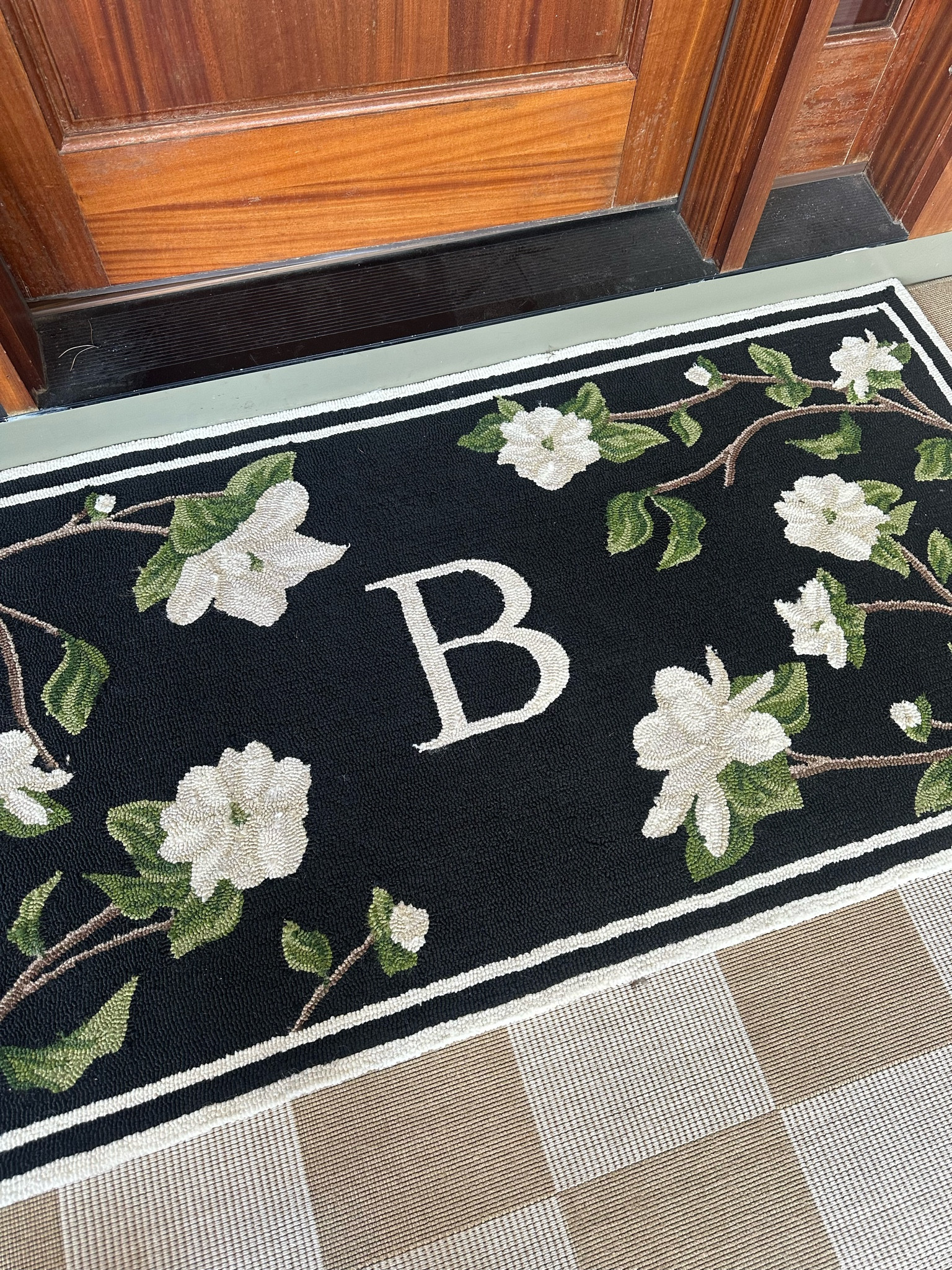Monogram outdoor rug 

#LTKsalealert #LTKhome