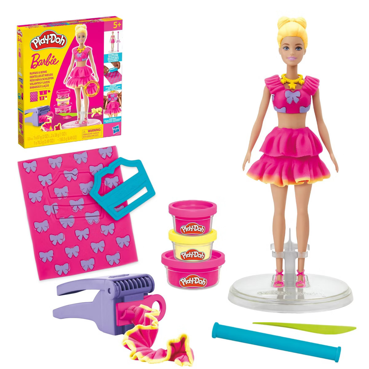 Play-Doh Barbie Ruffles and Bows Designer Doll Set, Christmas Gifts for Kids' | Target