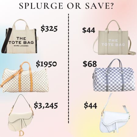 Splurge or Save?

LTKGiftGuide / LTKsalealert / LTKSeasonal / LTKunder100 / LTKunder50 / LTKworkwear / LTKtravel / LTKstyletip / splurge or save / splurge worthy / it bag / bags / luxury bags / designer bags / luxury / designer / Dior saddle bag / Dior saddle bag dupe / Marc jacobs / Marc jacobs the tote bag / Louis Vuitton duffle bag / luxury dupes / luxury bag dupe / designer bag dupe / sale / sale alert 

#LTKitbag #LTKtravel #LTKFind