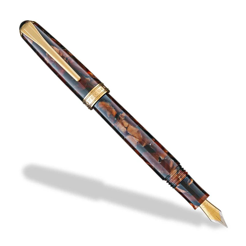 True Writer Classic Golden Dark Tortoise Fountain Pen | Jones & Daughters