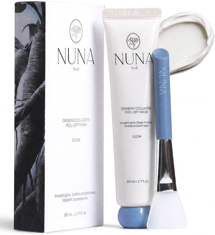NUNA Ginseng Collagen Peel-Off Mask with Panax Ginseng Root Extract, Hydrolyzed Collagen, Niacina... | Amazon (US)