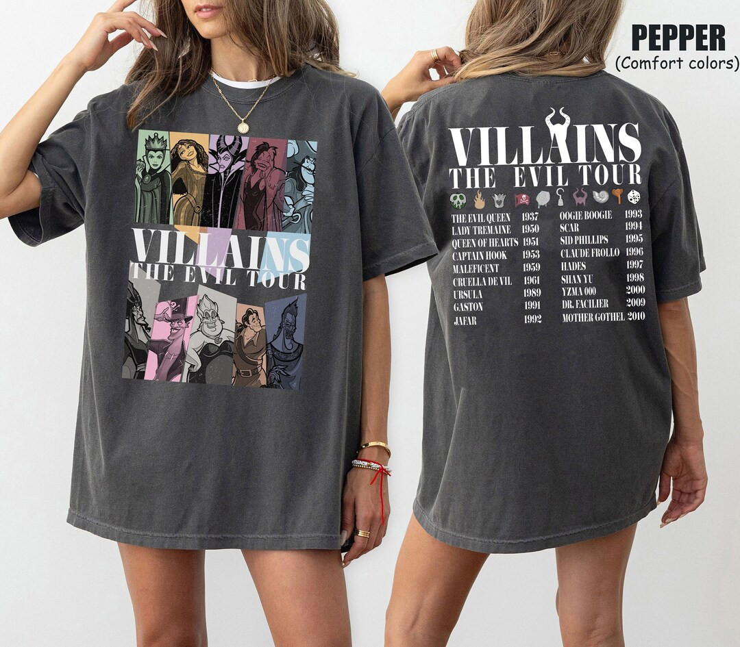 Villain Era Shirt, Kids Disney Shirt, Villain the Eras Tour Shirt, Villain Tour Shirt, Disney Era... | Etsy (US)