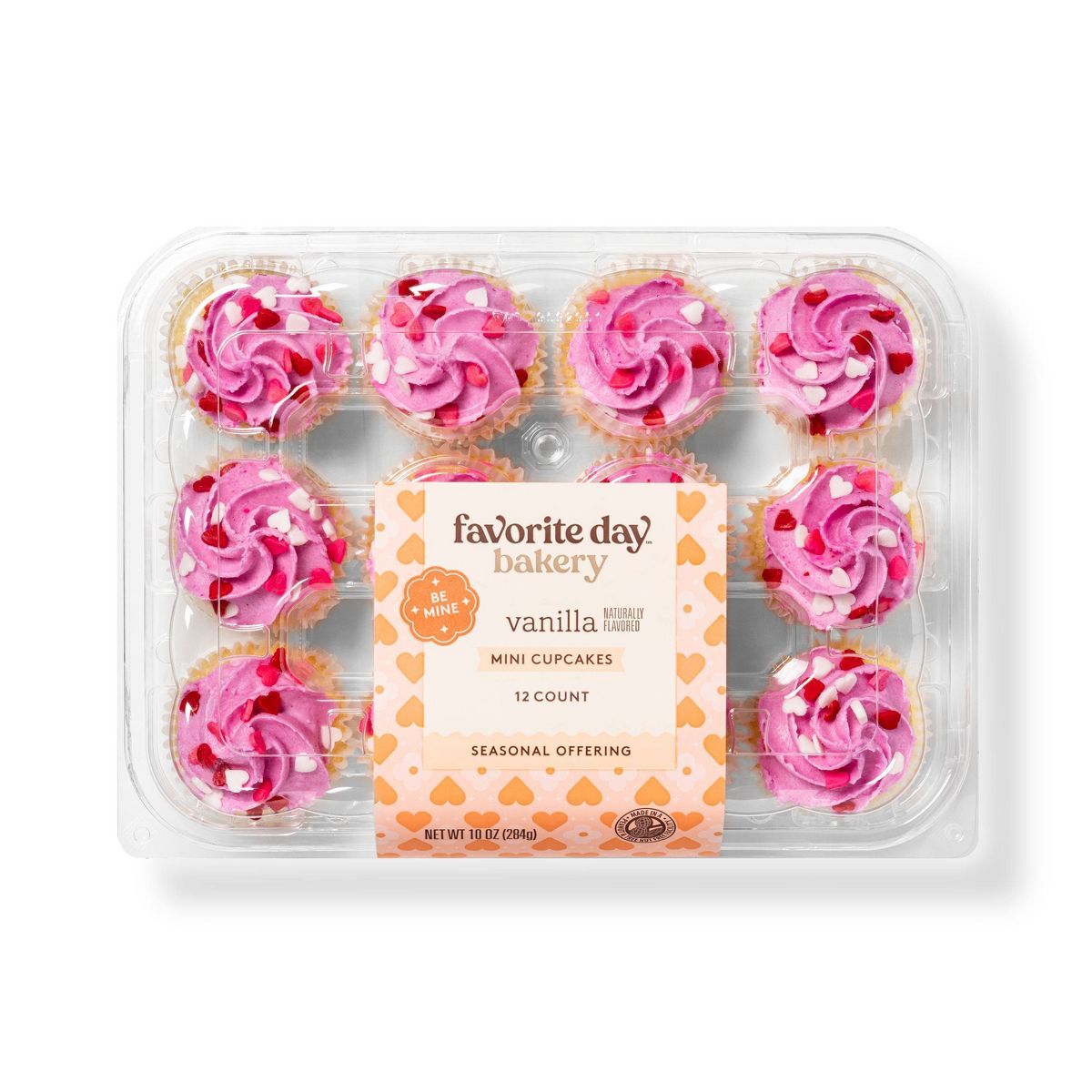 Valentine's Day Vanilla Mini Cupcakes - 10oz/12ct - Favorite Day™ | Target