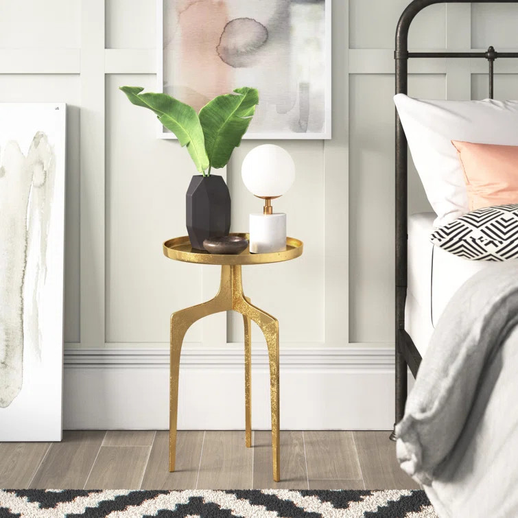 Falbo 25'' Tall Tray Top 3 Legs End Table | Wayfair North America