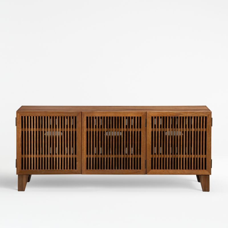 Marin Natural 58" Media Console + Reviews | Crate and Barrel | Crate & Barrel