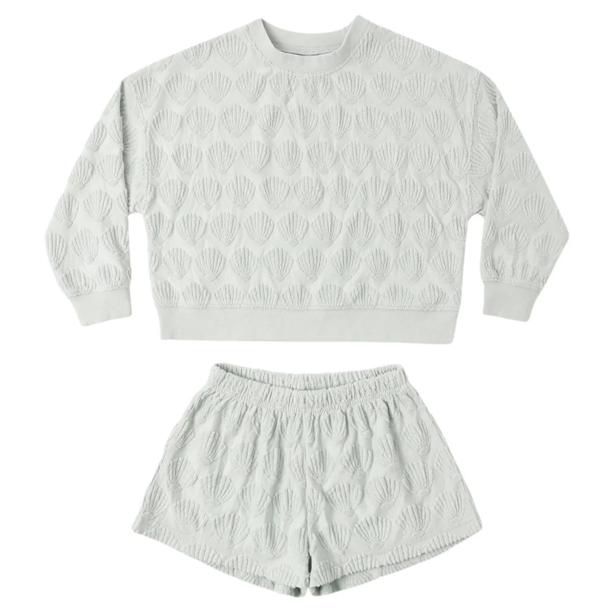 SEASHELLS KARLI SWEATSHIRT AND SHORTS SET | Mini Dreamers