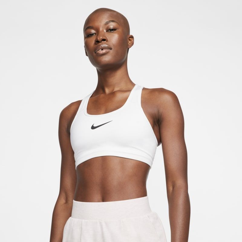 Nike Women's Swoosh Medium-Support Sports Bra - White | Nike (UK)