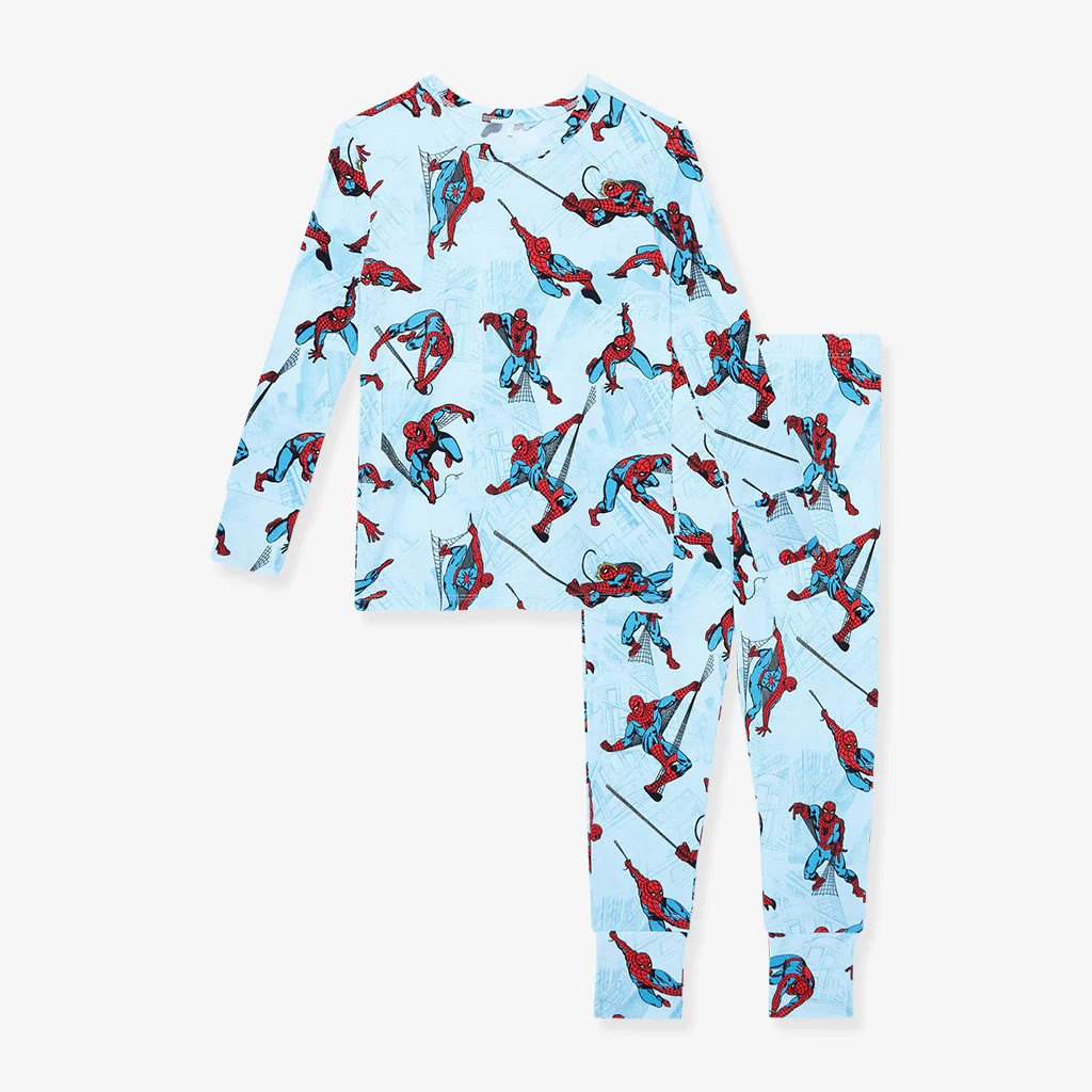 Spider Blue Long Sleeve Toddler Pajamas | Marvel Spider-Man | Posh Peanut
