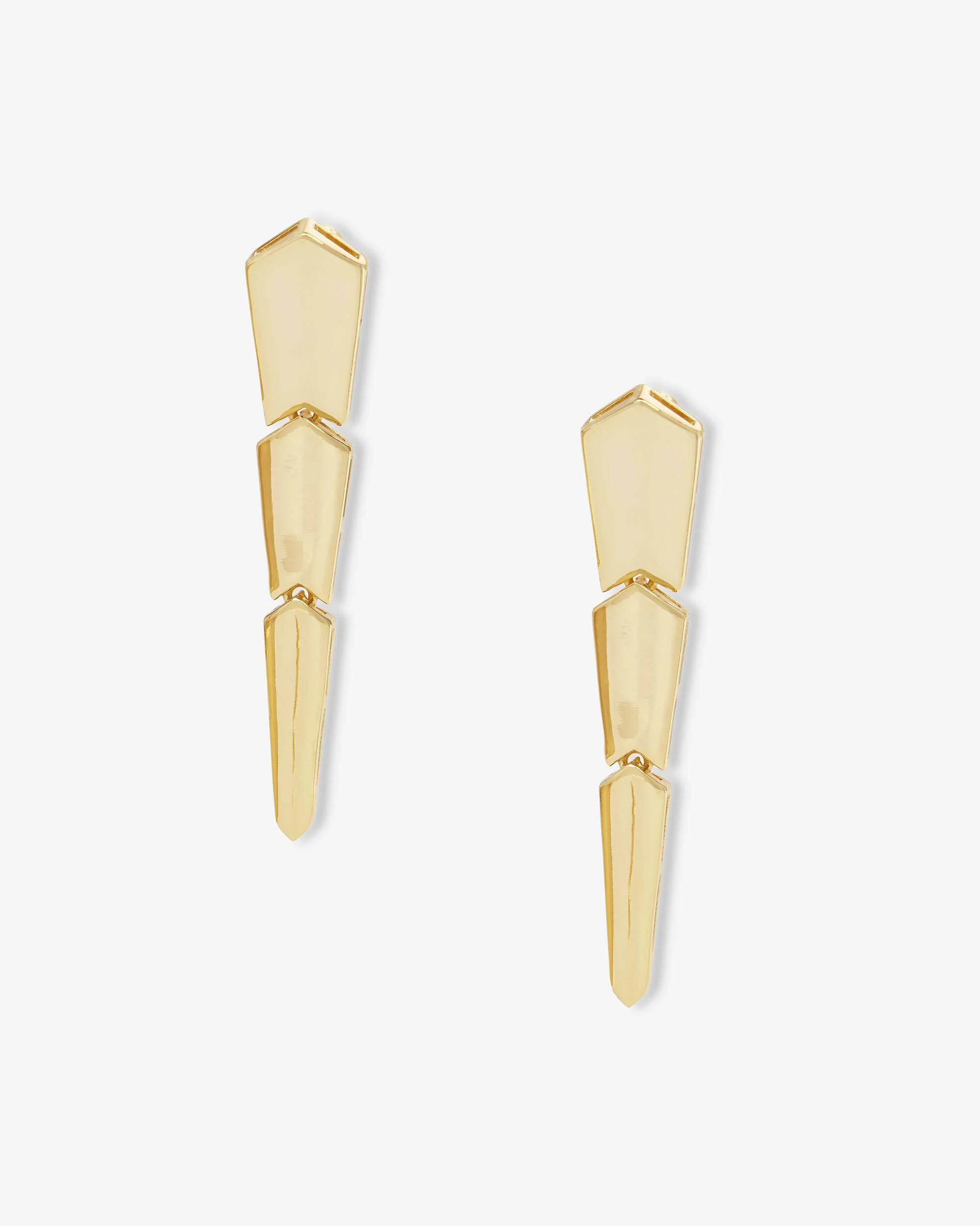 XL Serpent Drop Earrings - Gold | Melinda Maria Jewelry
