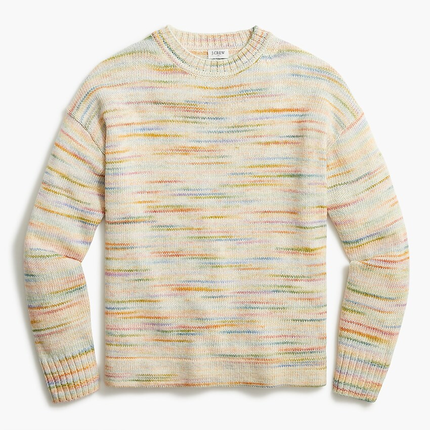 Space-dyed boxy crewneck sweater | J.Crew Factory