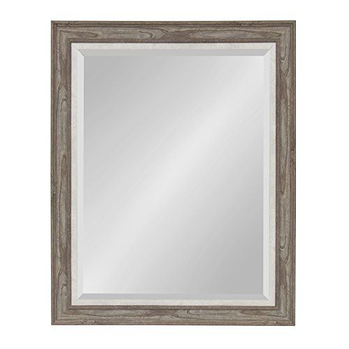 Kate and Laurel Woodway Framed Wall Mirror, 27.5x33.5, Gray | Amazon (US)