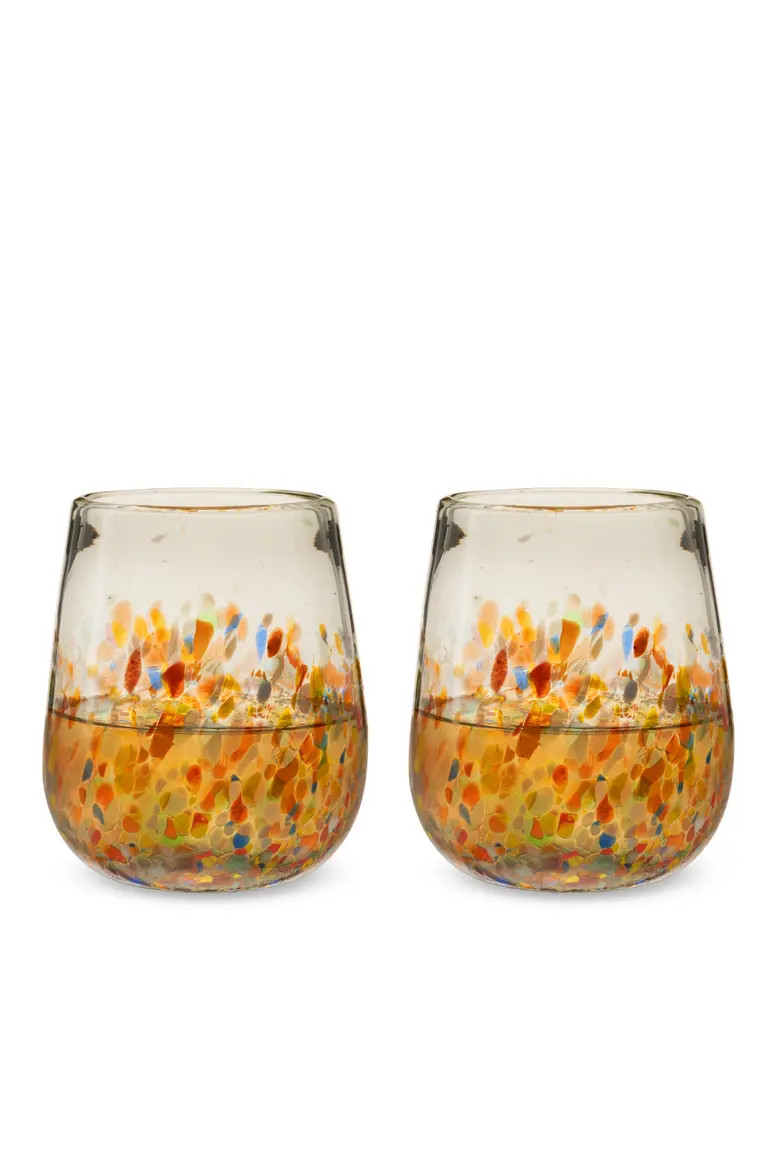 Segunda Vida Artistico Recycled Stemless Wine Glasses Set of 2 | Nordstrom | Nordstrom