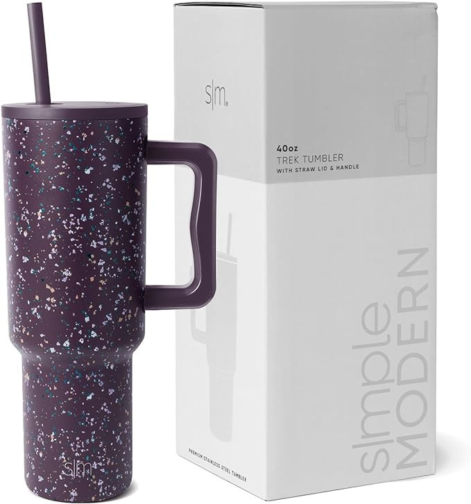 Simple Modern 40 oz Tumbler with Handle and Straw Lid | Insulated Cup Reusable Stainless Steel Wa... | Amazon (US)