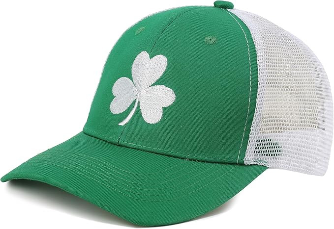 St Patricks Day Hat Shamrock Trucker Hats St Pattys Green Baseball Cap Irish Clover Hats for Men ... | Amazon (US)