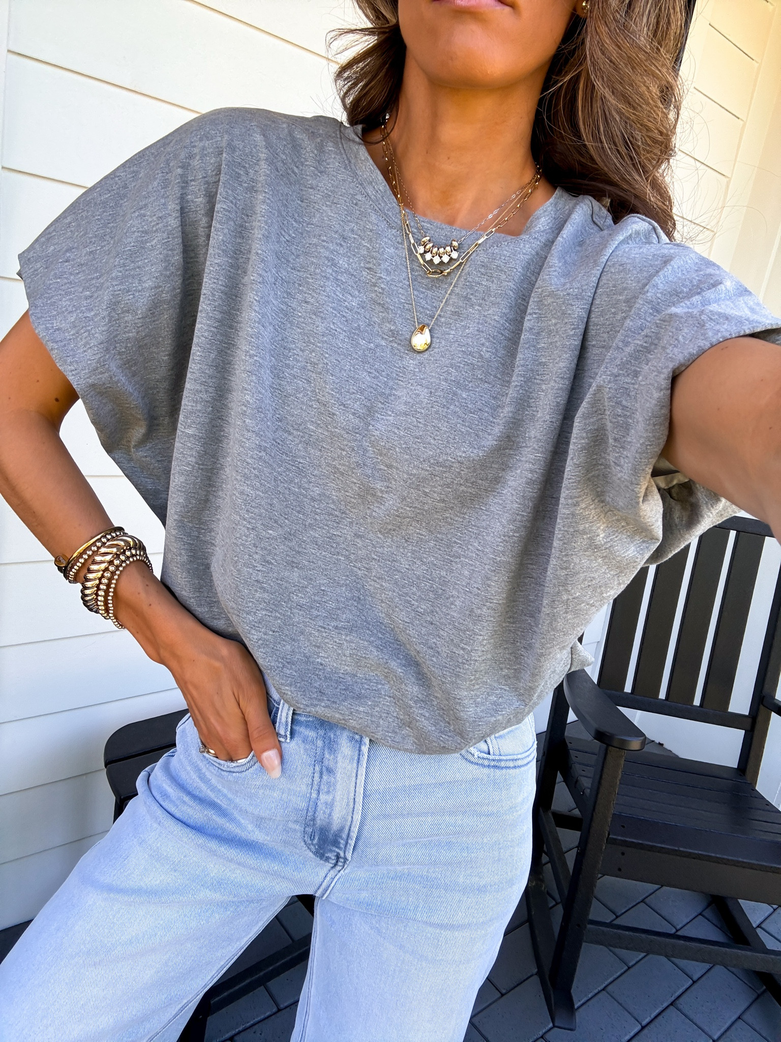 The solution to your oversized t-shirt tuck - bubble hem creates a tuck free solution!

#LTKgrwm #LTKootd #LTKmomlife