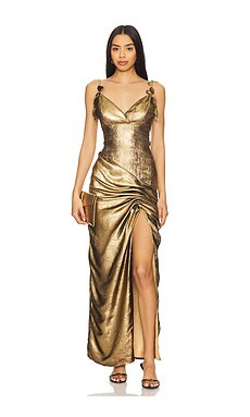 YAURA Ileri Dress in Gold from Revolve.com | Revolve Clothing (Global)
