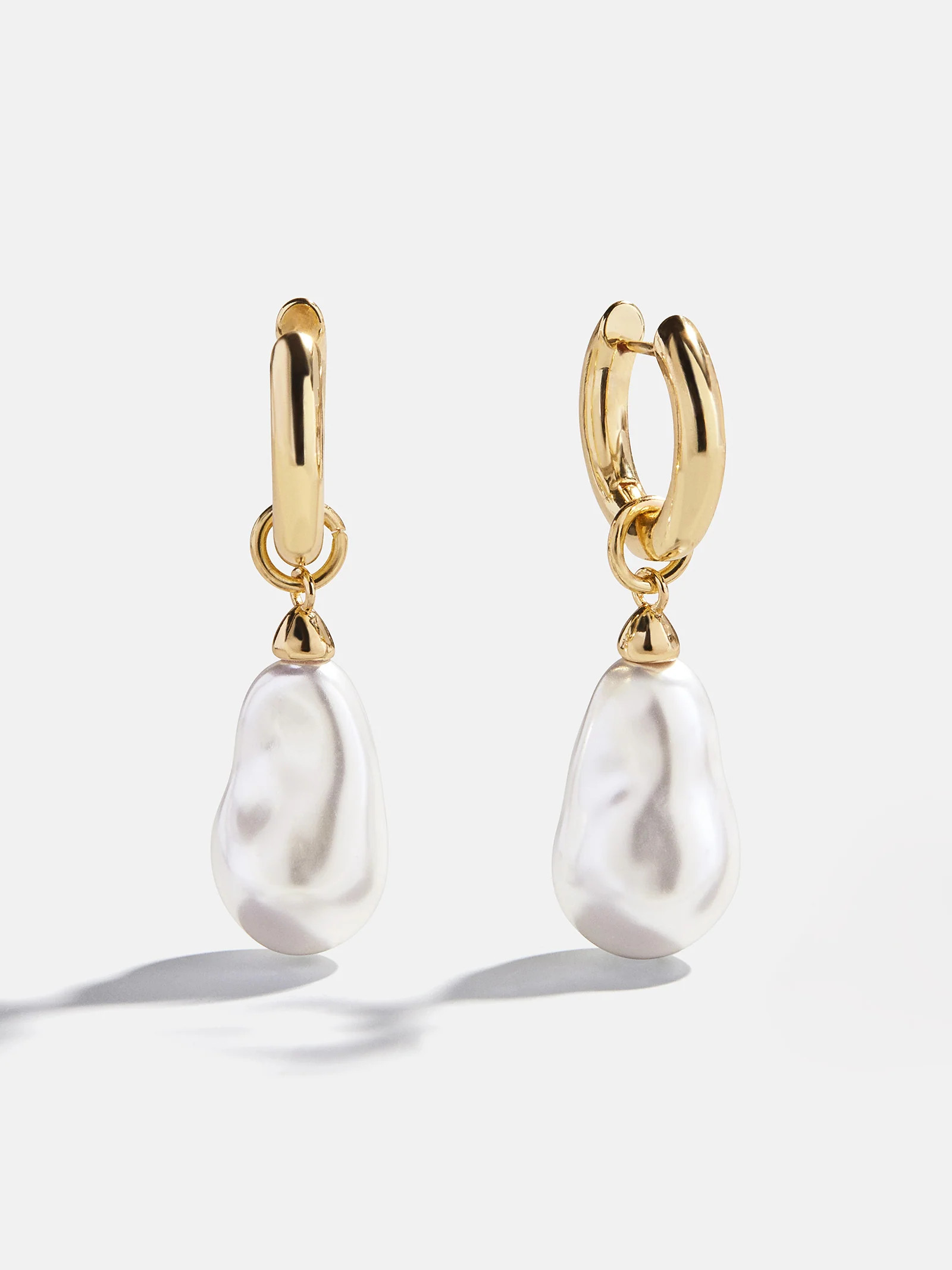 Teagan Pearl Earrings - Gold/Pearl | BaubleBar