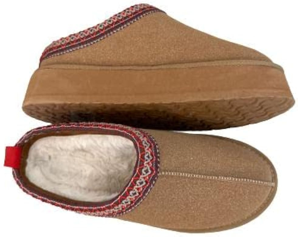 Epic Step Women's Platform Cozy Inside Outside Slipper Fuzzy Inside Casual Mule Slipper | Amazon (US)