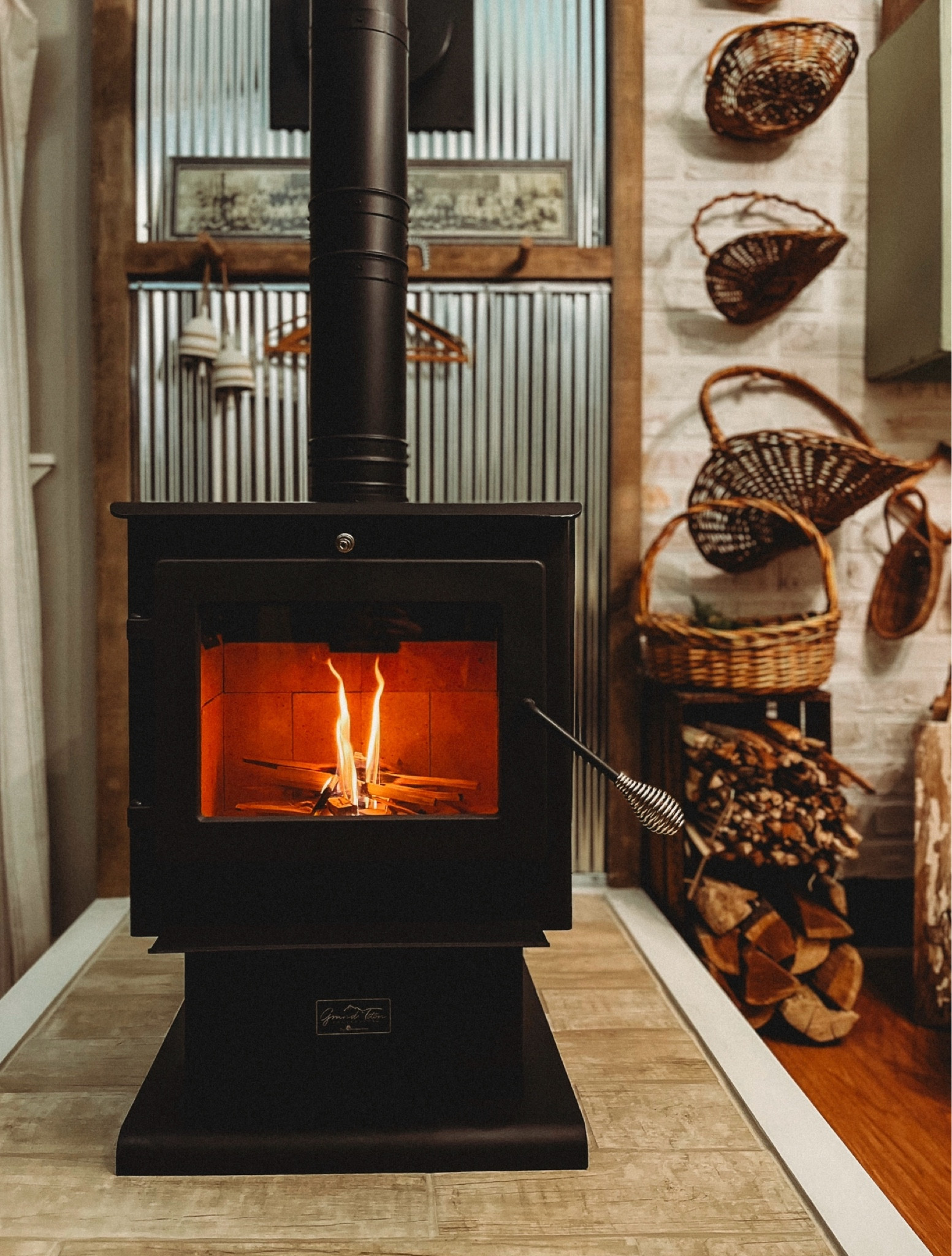We added a wood stove to our 2000 square foot farmhouse and it is the best decision we ever made. It keeps us toasty warm in the cold fall and winter months and saves us so much money on propane and furnace costs  

#LTKHome