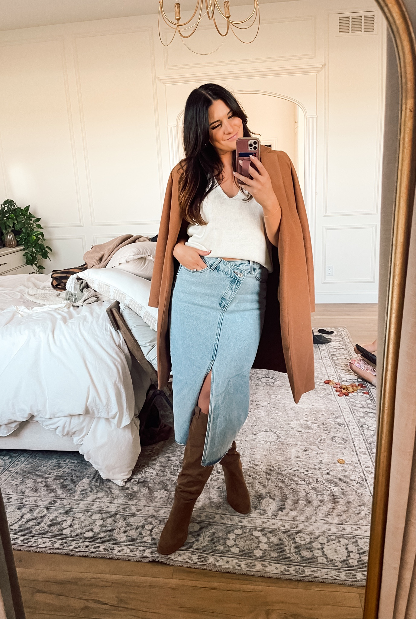 Wearing a medium in skirt and sweater tank. Could have sized down in both a smidge in case your in between sizes! 

#LTKshoecrush #LTKSeasonal #LTKfindsunder50