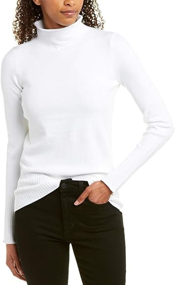 Womens Turtleneck Sweater, XL, White | Amazon (US)