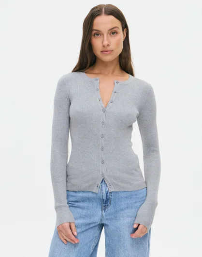 Rib Button Up Cardigan | Glassons (Australia)