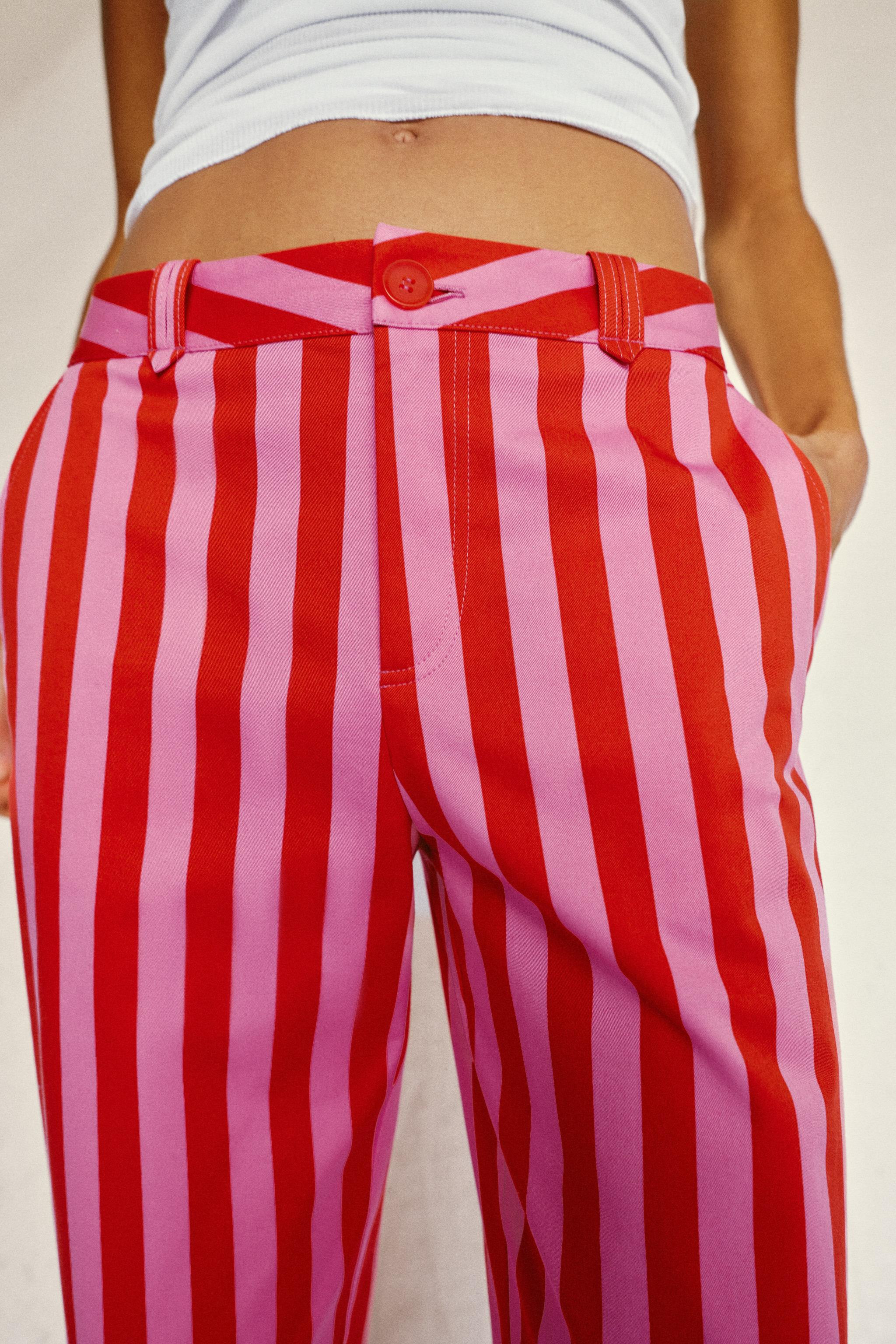 STRIPED CHINO PANTS | Zara Canada