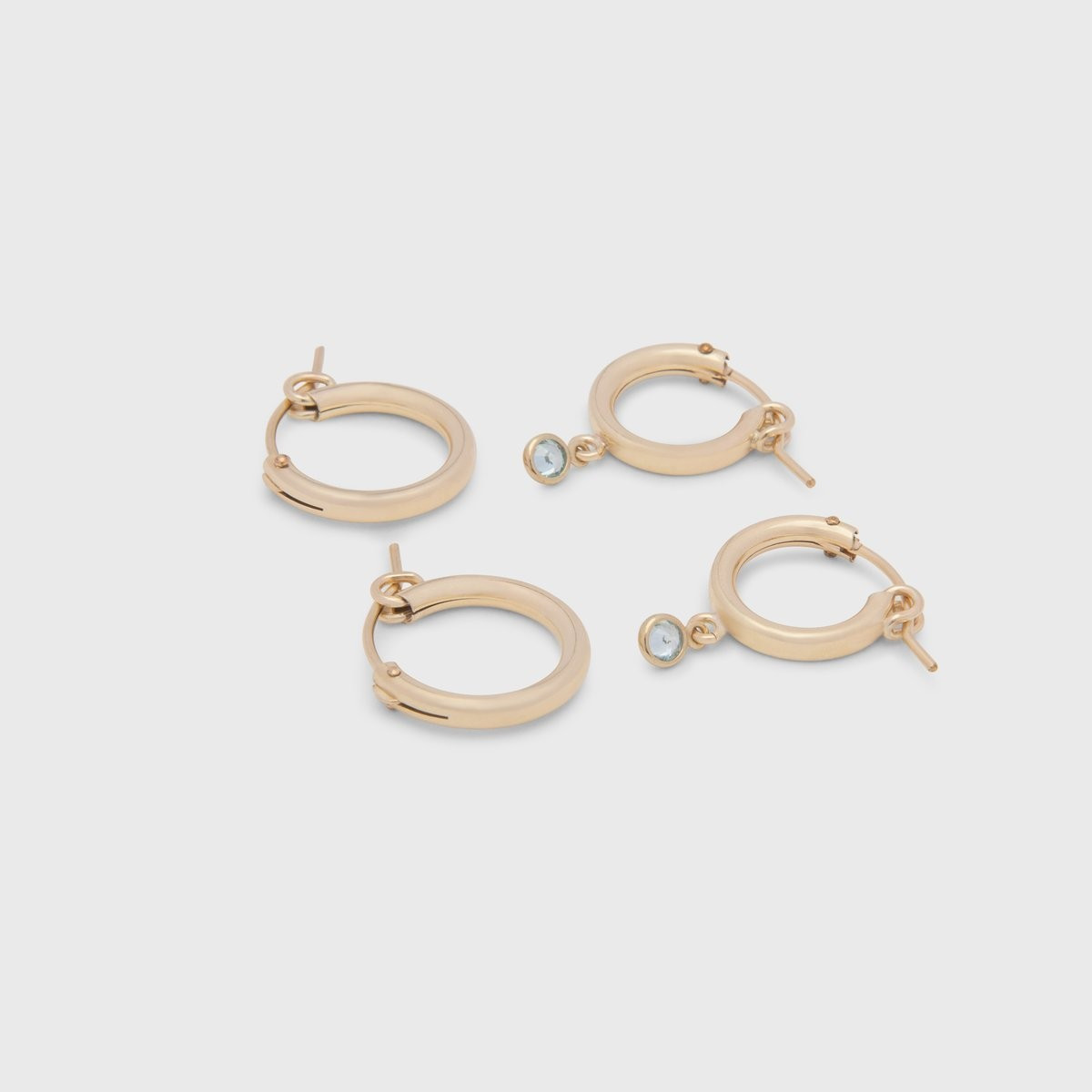 mona hoops + birthstone mini hoops earring set | Cuffed by Nano