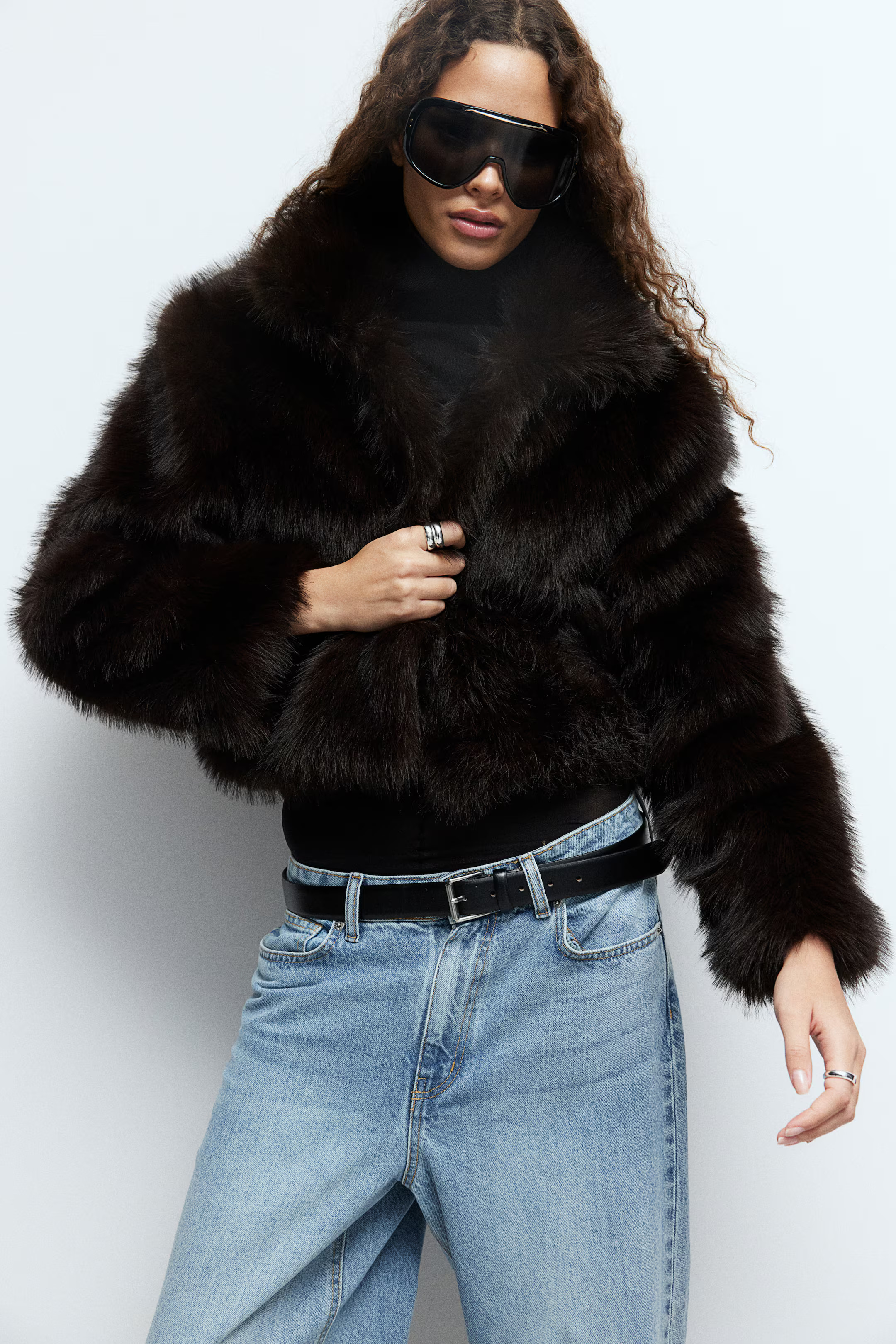 Cropped fluffy jacket | H&M (US + CA)