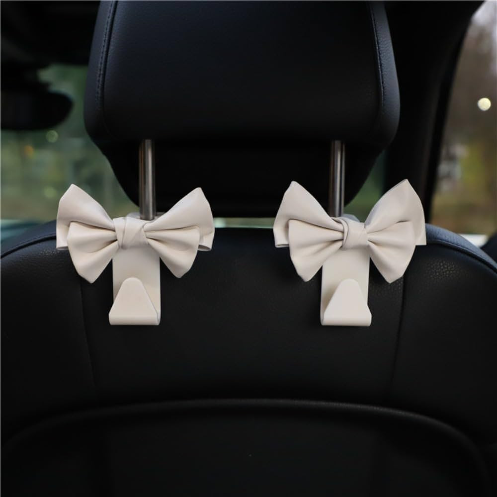 2pcs Car Purse Hook for Car Hooks for Purses and Bags, Cute Bow Car Seat Headrest Hook for Car Pu... | Amazon (US)