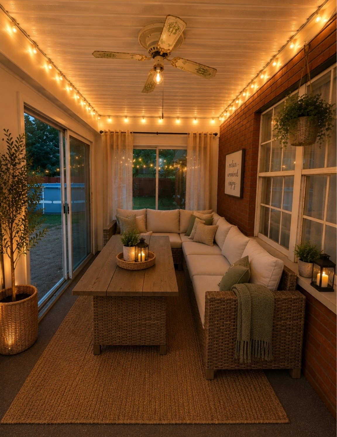 Sweet summer oasis.

This screened-in porch has become our go-to spot for morning coffee, summer nights, and everything in between. Sharing all the details linked here!

#LTKHome #LTKSeasonal #PorchDecor #OutdoorLiving #PatioInspo #ScreenedPorch #CozyHome #NeutralDecor #SummerDecor #OutdoorFurniture #HomeInspo #LTKFinds #WayfairHome #AmazonHome #FarmhouseStyle

#LTKSeasonal #LTKdayinmylife #LTKHome