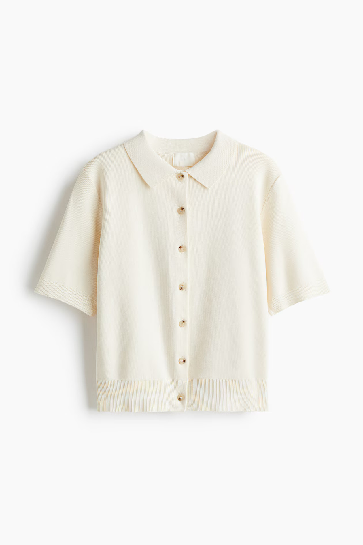 Gilet avec col - Crème - FEMME | H&M BE | H&M (FR, IT, ES, PT, BE)