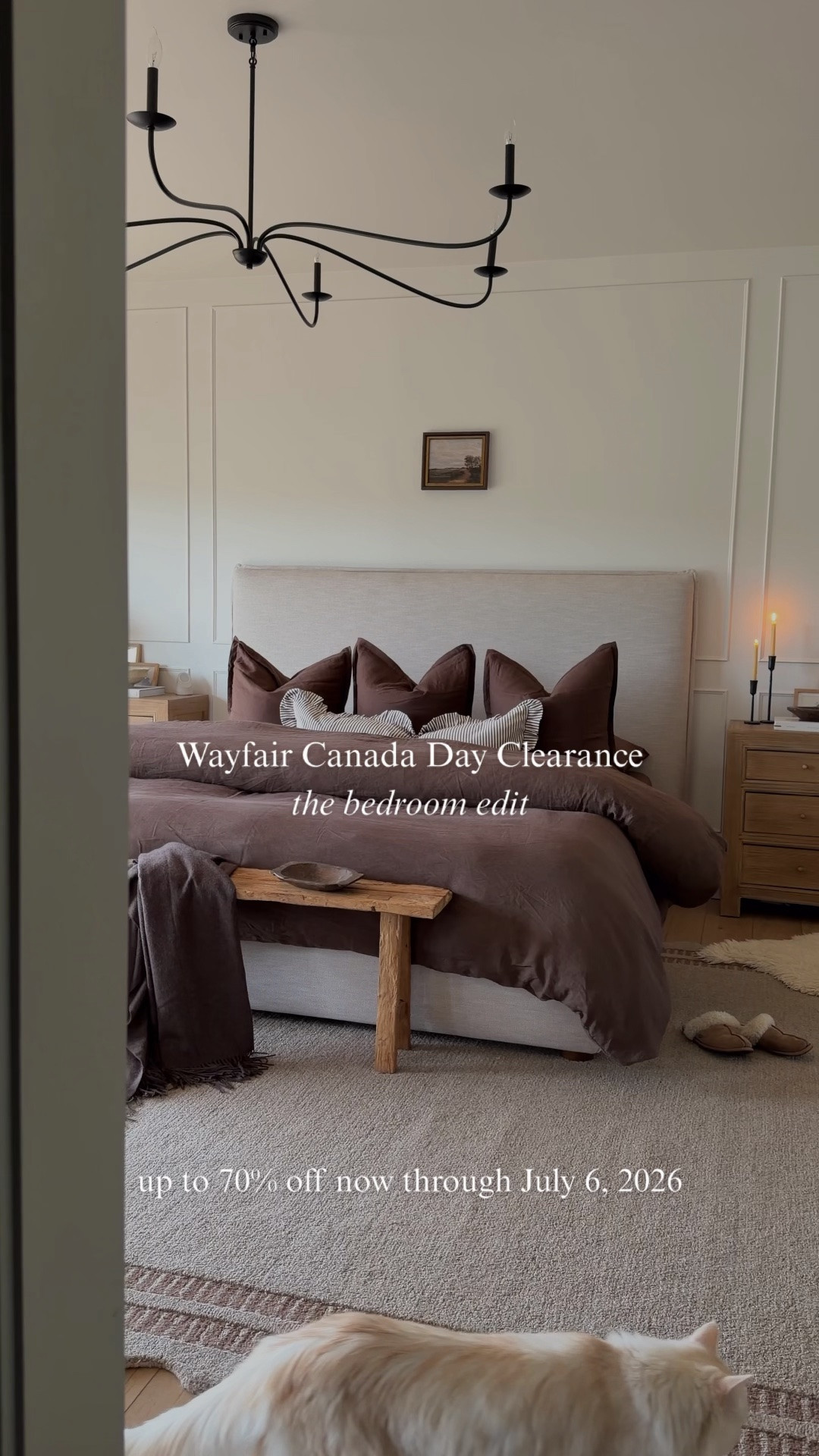 The bed frame, scalloped rug, chandelier, and arch mirror are some of my favourite pieces in this room and they’re all part of the Canada Day Clearance at @wayfaircanada

Save up to 70% off now through July 6, 2026! 

#wayfaircapartner #wayfaircahome

#LTKcanada #LTKhome #LTKsummer