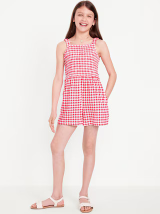 Sleeveless Smocked Romper for Girls | Old Navy (US)