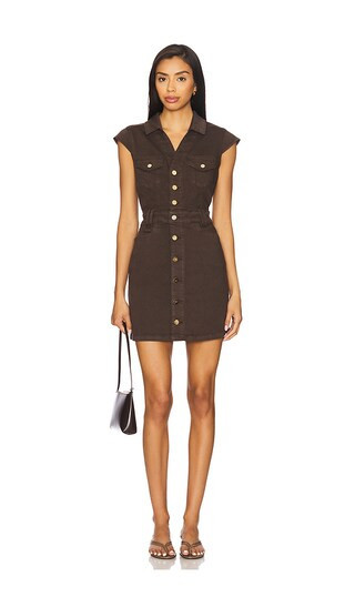 PAIGE Jaxsyn Dress in Chocolate. - size 0 | Revolve Clothing (Global)